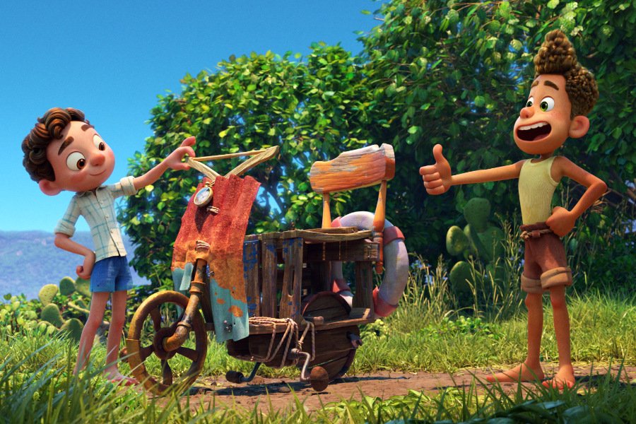 Vespa è libertà! Auch wenn nur Marke Eigenbau, fühlen sich Luca und Alberto ihrem Freiheitstraum schon sehr nahe © Disney/Pixar