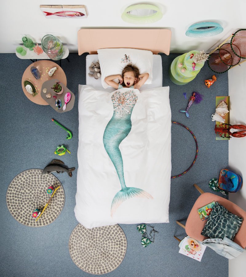 Träume sind (Meeres-)schäume? In dieser Bettwäsche geht der Traum vom Nixendasein garantiert in Erfüllung. Image © Snurk